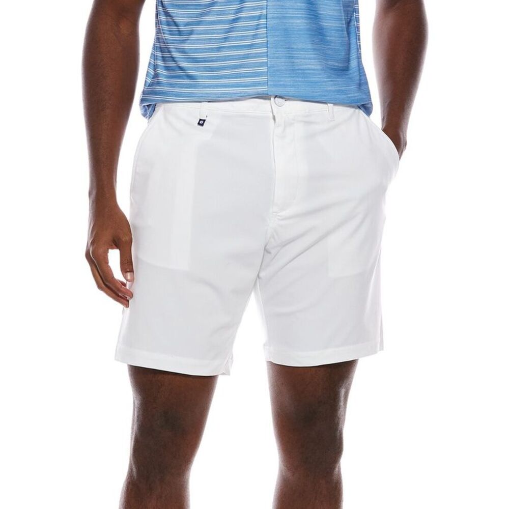 Ben Sherman Mens  4-Way Stretch Tech Short, White